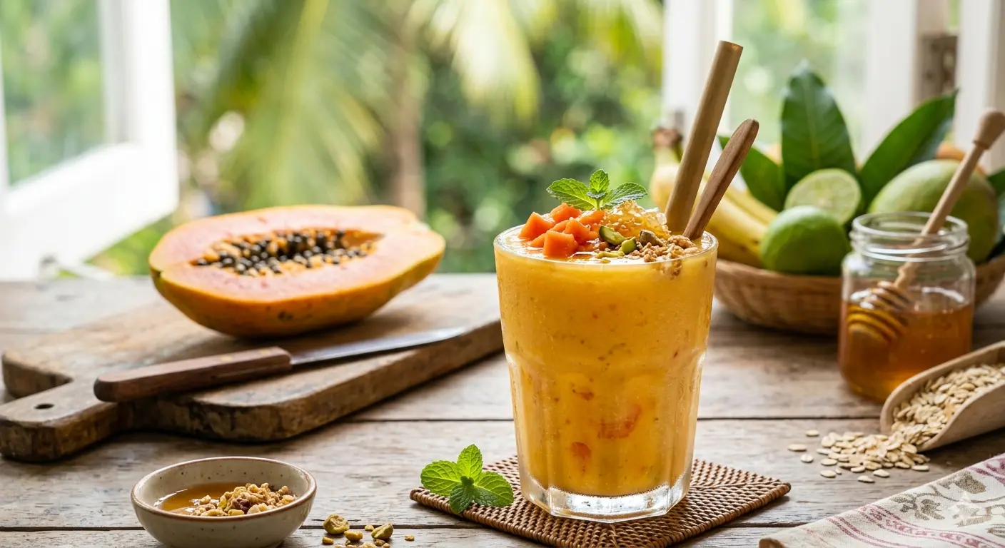 পেঁপে-মধুর স্মুদি