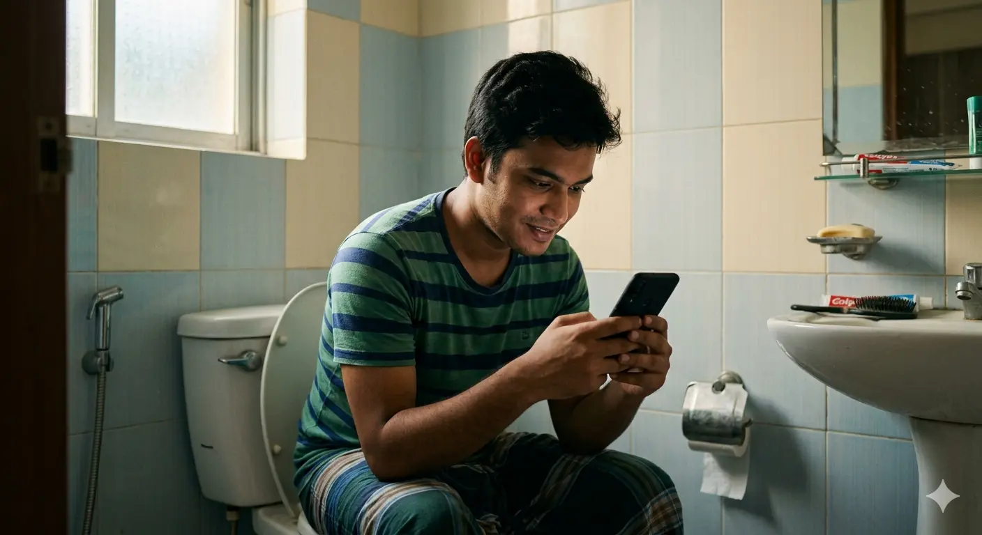 টয়লেটে ফোন স্ক্রল? এই অভ্যাসেই হতে পারে পাইলস