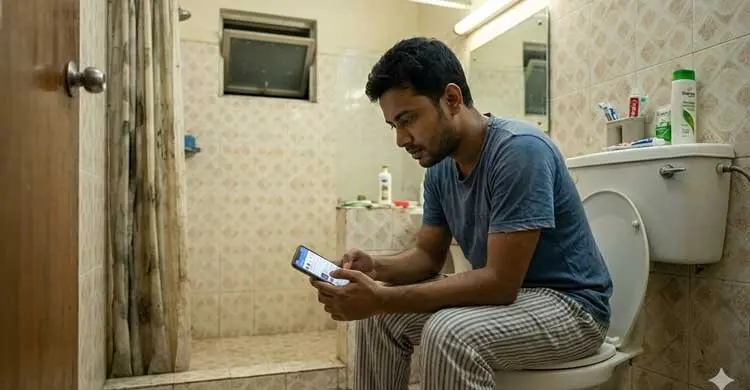 টয়লেটে ফোন স্ক্রল? এই অভ্যাসেই হতে পারে পাইলস