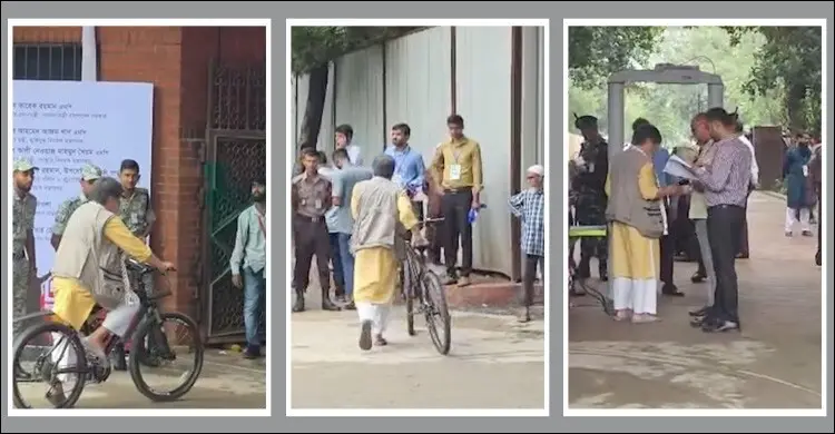 সাইকেল চালিয়ে জুলাই স্মৃতি জাদুঘরের উদ্বোধনী অনুষ্ঠানে শহিদুল আলম