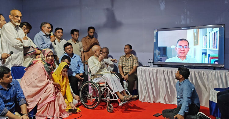 প্রবীণ নেতার ইচ্ছা পূরণে ভার্চুয়ালি সাক্ষাৎ করলেন তারেক রহমান