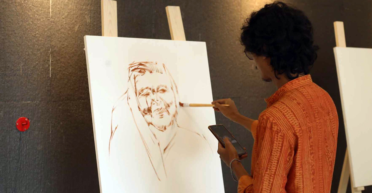 প্রধানমন্ত্রীর ৭৭তম জন্মদিন: ৭৭টি প্রতিকৃতি অঙ্কন করছে উত্তর সিটি