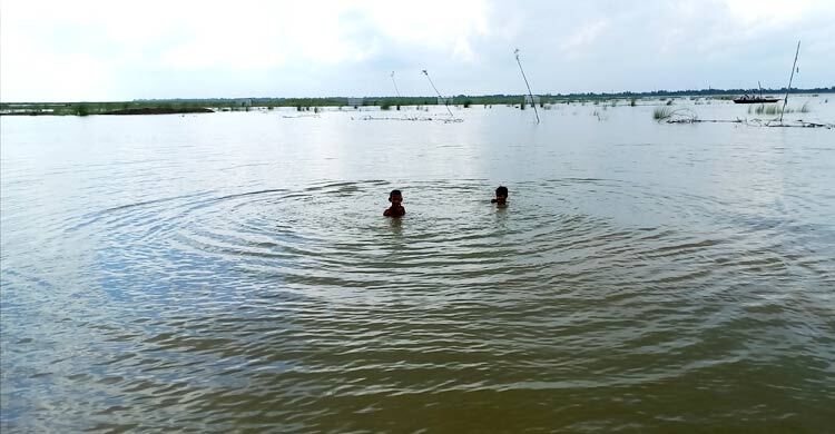 রাজবাড়ীতে বিপৎসীমার ওপরে পদ্মার পানি
