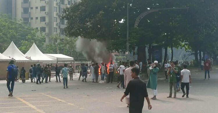 Police, July fighters clash in JS area; vehicles vandalised