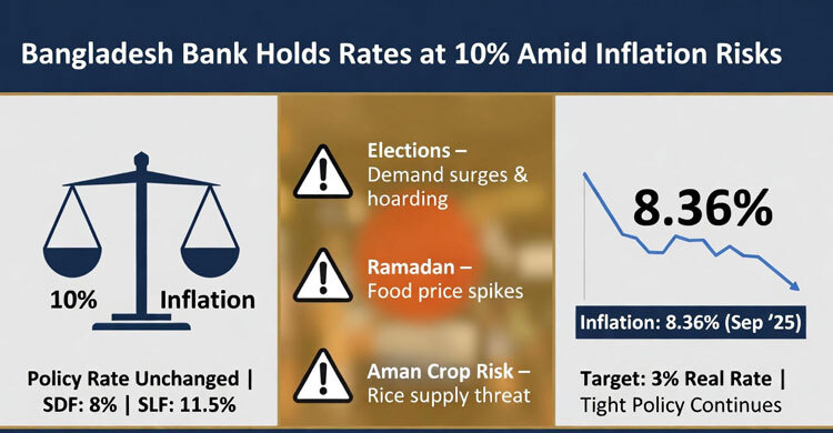 Policy rates hold as Bangladesh eyes inflation ahead of elections, Ramadan