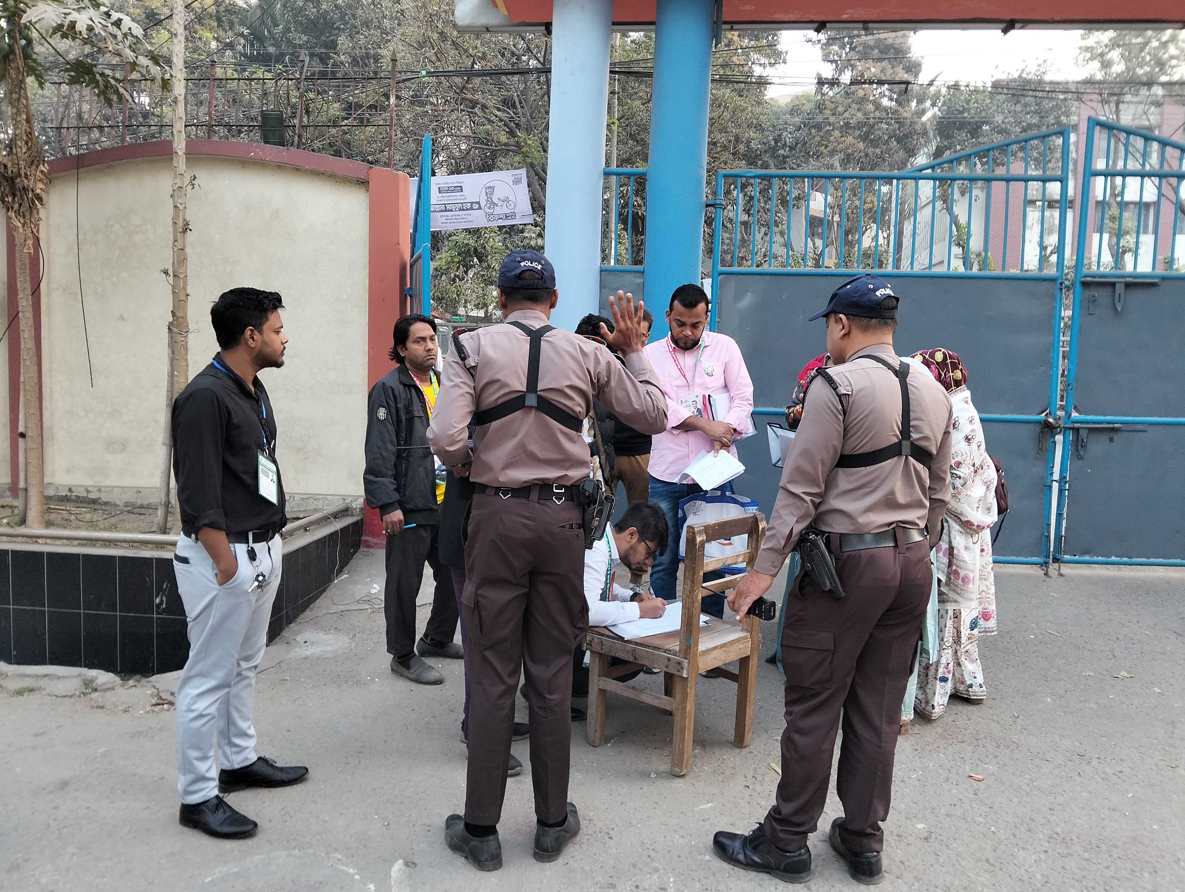 Polling agents are taking charge at the center