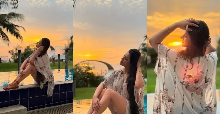 সূর্যাস্তের আলোয় পরীমনি, ভক্ত বললেন, ‘নজর লাগবে তো’