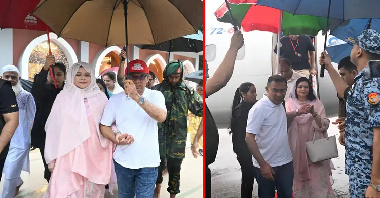 বৃষ্টিতে স্ত্রীর হাত ধরে হেঁটে প্রশংসায় ভাসছেন প্রধানমন্ত্রী তারেক রহমান