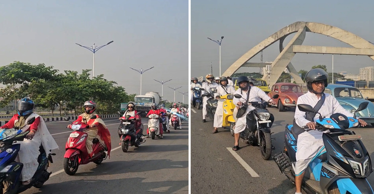 হারানো আভিজাত্যের পুনর্জাগরণ; নবাবি রাইডে ভেসপা প্রেমীদের মিলনমেলা