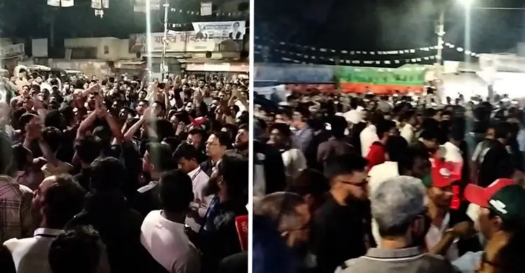 রিটার্নিং কর্মকর্তার কার্যালয়ের সামনে মির্জা আব্বাসের নেতাকর্মীদের ভিড়