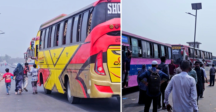 অবৈধ বাসস্টপে পরিণত আব্দুল্লাহপুর ফ্লাইওভার ঝুঁকির মুখে যাত্রীরা