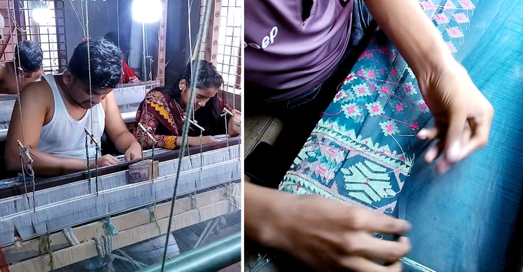 ঈদকে সামনে রেখে কর্মব্যস্ততায় জমজমাট রূপগঞ্জের জামদানি পল্লি