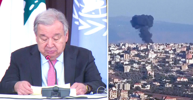 লেবানন সফরে যুদ্ধ বন্ধের বার্তা দিলেন জাতিসংঘ মহাসচিব