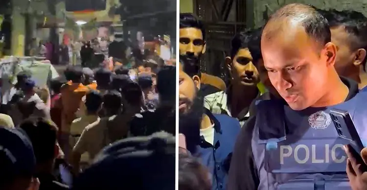 পুলিশের অভিযান দেখে দৌড়ে পালালেন ফুটপাতের ব্যবসায়ীরা