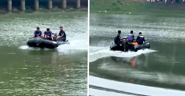 নিরাপত্তা জোরদারে রমনা পার্কের লেকে নেভির টহল