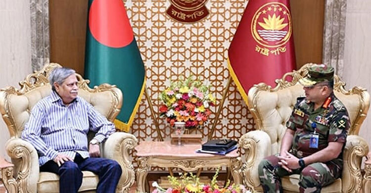 Army chief pays courtesy call on president