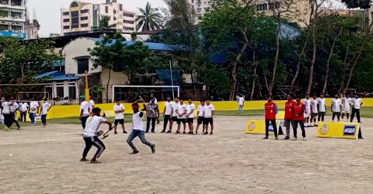 বৈশাখী ক্রীড়া উৎসবে গ্রাম বাংলার লাঠি খেলা