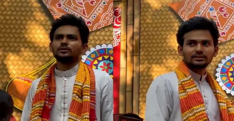 নববর্ষ বরণ করে নিতে গ্রামীণ সাজে আসিফ মাহমুদ