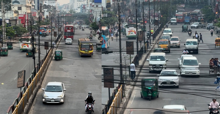 ঈদের পর প্রথম কর্মদিবসে সড়কে যানবাহনের বাড়লেও নেই যানজট