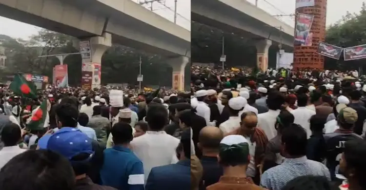 হাদির মরদেহ দেখতে শাহবাগে উপচে পড়া ভীড়