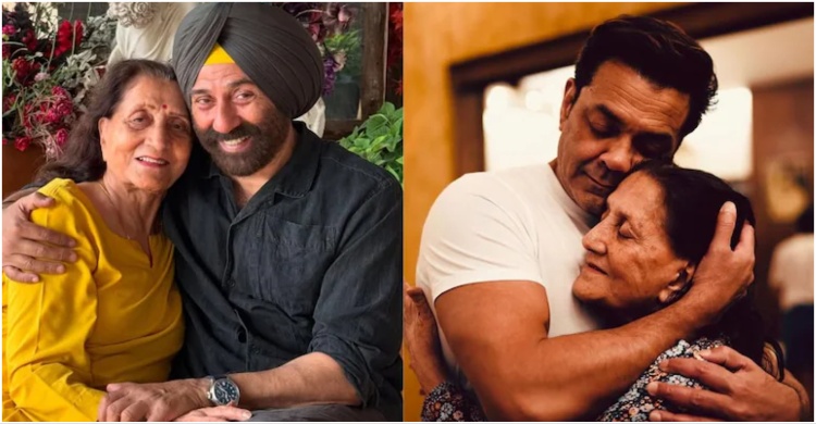 মায়ের সঙ্গে সানি ও ববি দেওল