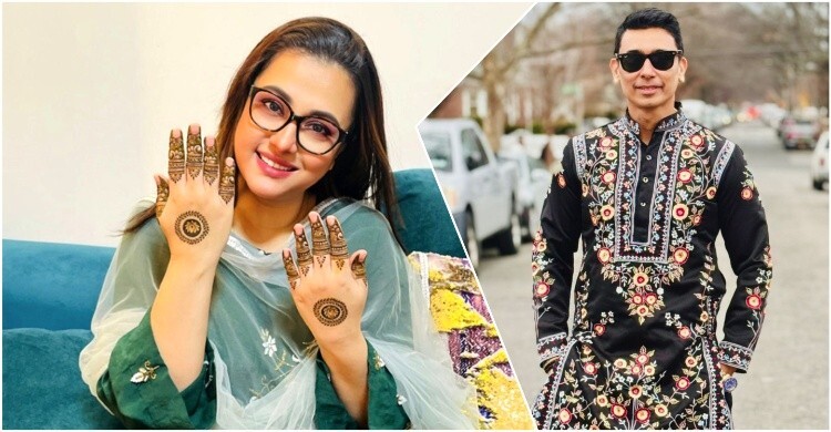 পূর্ণিমার হাতে মেহেদি, শর্ট পাঞ্জাবিতে যুক্তরাষ্ট্রে জায়েদ খান