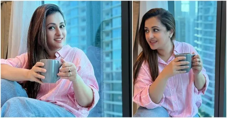 ‘মনে শান্তি’ নিয়ে ফুরফুরে পূর্ণিমা, নজর কাড়লেন সাদামাটা লুকে