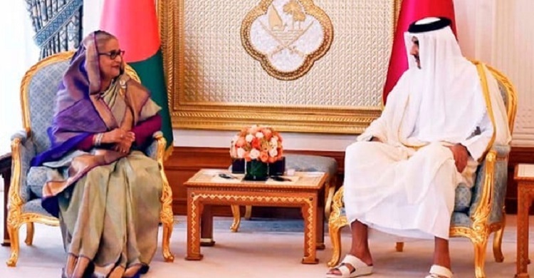 কাতারের আমিরের সঙ্গে প্রধানমন্ত্রীর সাক্ষাৎ