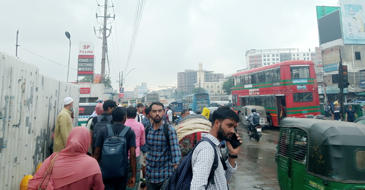 ঈদযাত্রায় বাগড়া বৃষ্টি-যানজট