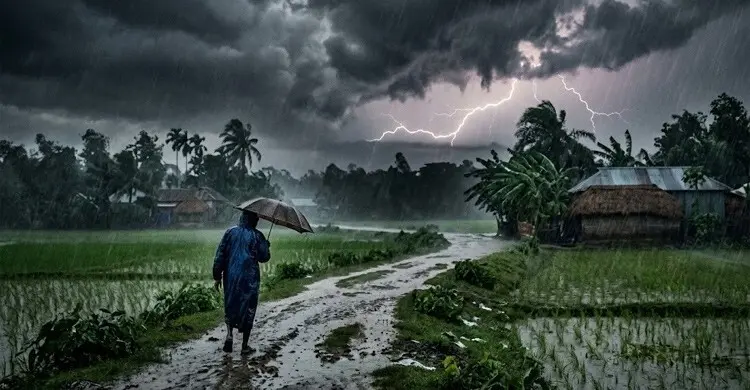 রাত ১টার মধ্যে ১৬ জেলায় বজ্রবৃষ্টিসহ ঝড়ের আভাস