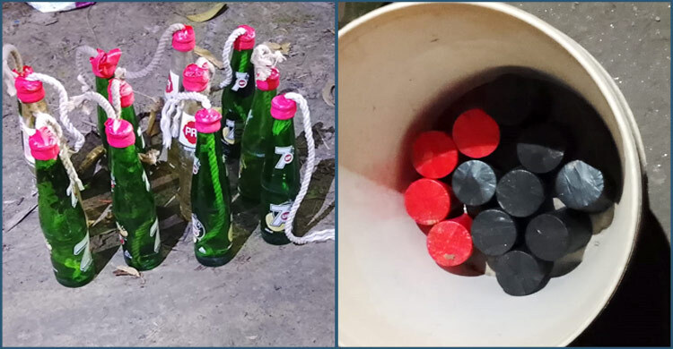 রাজশাহীতে ১২ পেট্রোল বোমা ও ১৫ ককটেল উদ্ধার