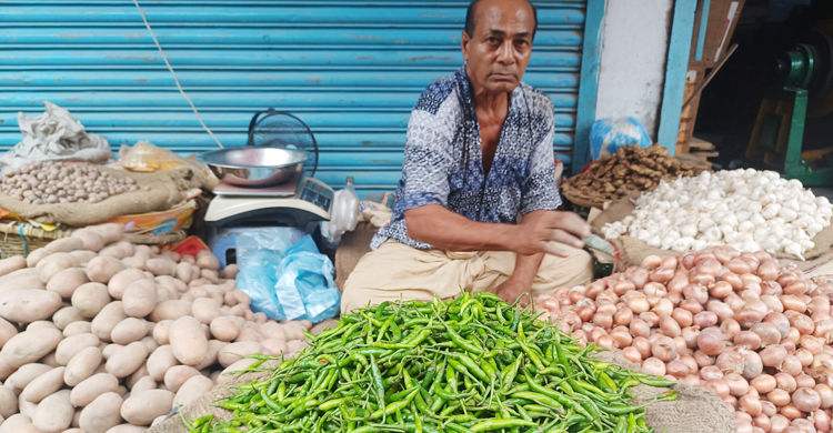 কাঁচা মরিচের কেজিতে বেড়েছে ৫০ টাকা, পেঁয়াজে ১০