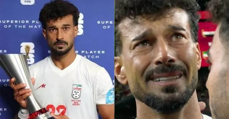 কান্নাজড়িত কণ্ঠে দেশের মানুষের কাছে ক্ষমা চাইলেন ইরানি ডিফেন্ডার