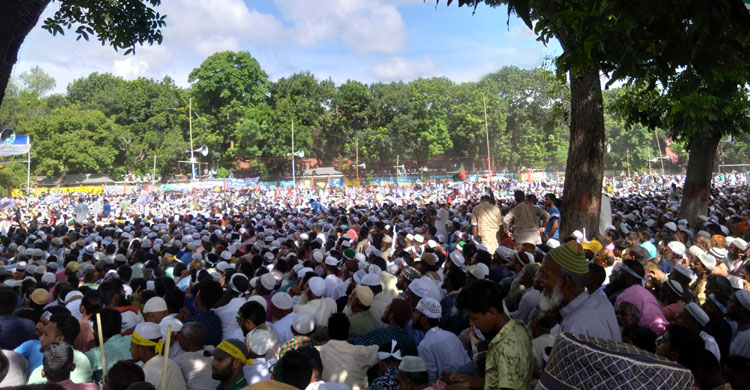 রংপুরে দেড় যুগ পর জামায়াতের জনসভা, মানুষের ঢল