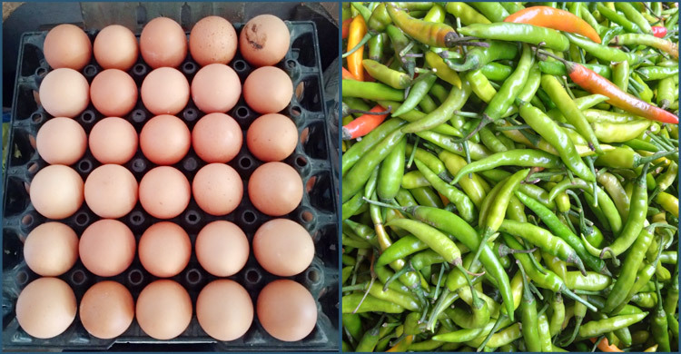 রংপুরে বেড়েছে ডিম-কাঁচামরিচের দাম