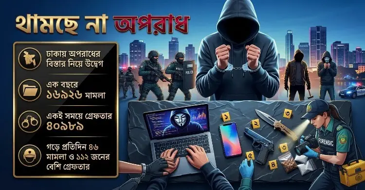 ঢাকায় অপরাধ নিয়ন্ত্রণে চ্যালেঞ্জে পুলিশ