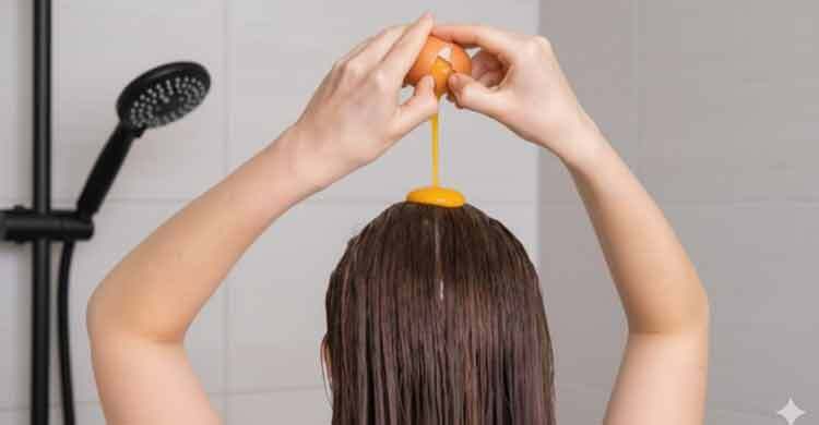 কাঁচা ডিমেই বাড়বে চুলের উজ্জ্বলতা