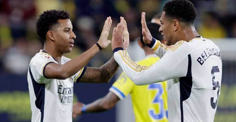 ব্রাজিলিয়ান তারকার জোড়া গোল, শীর্ষে রিয়াল