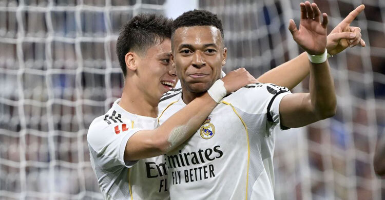 এমবাপের জোড়া গোল, ভিনিসিয়ুসের পেনাল্টি মিস