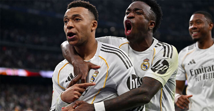 এমবাপের শেষ মুহূর্তের পেনাল্টি, কোনোমতে জিতলো রিয়াল মাদ্রিদ