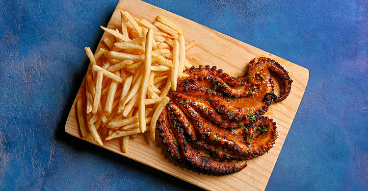 বাড়িতে বানান অক্টোপাসের ফ্রাই