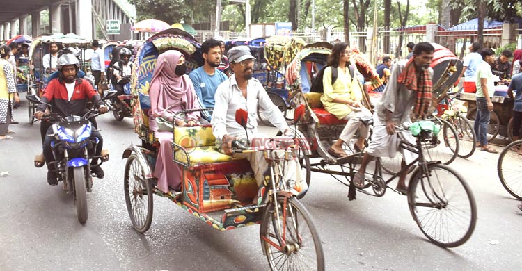 চাকার নিচে পিষ্ট ঢাকা