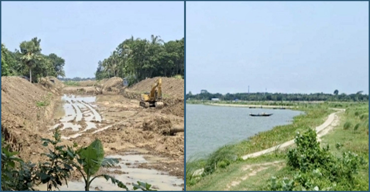 নড়াইলে সাত বছরেও শেষ হয়নি বেড়িবাঁধের কাজ, ঝুঁকিতে ৬ হাজার একর জমি