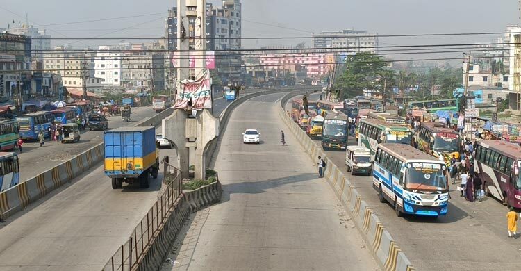 ঢাকা-চট্টগ্রাম মহাসড়কের শিমরাইলে নেই যানজট