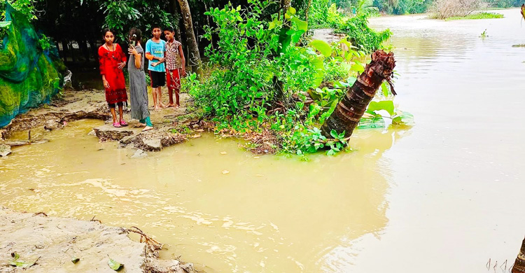 নদী ভাঙনে ধসে পড়লো সোনাগাজীর তিন সড়ক