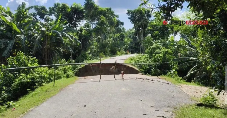 কালভার্ট ধসে সড়কে গভীর গর্ত, যোগাযোগ বিচ্ছিন্ন