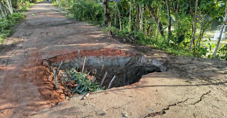 সড়ক নয়, যেন মরণফাঁদ
