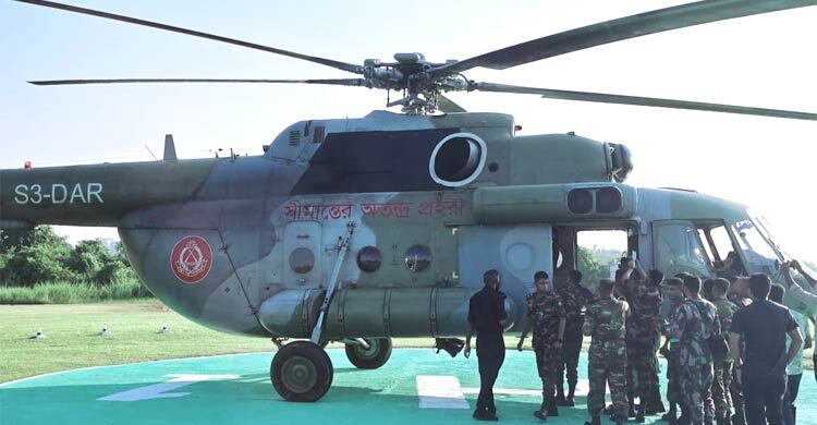 মাইন বিস্ফোরণে আহত বিজিবি সদস্যকে হেলিকপ্টারে আনা হচ্ছে ঢাকায়