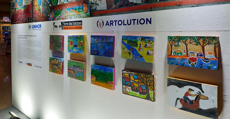 ঢাকায় রোহিঙ্গাদের আঁকা ছবির প্রদর্শনী