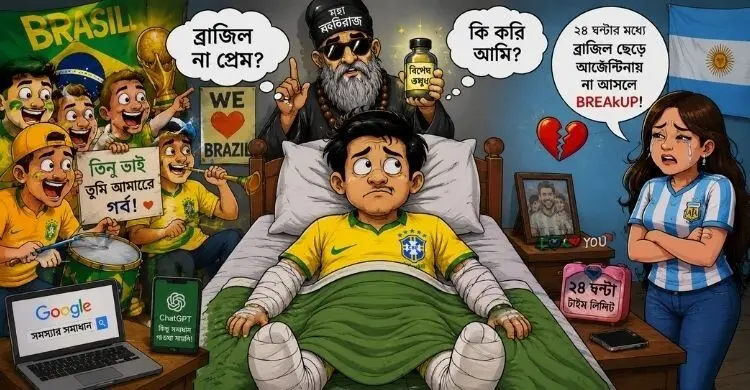 ব্রাজিল না ছাড়লে প্রেমিকা থাকবে না